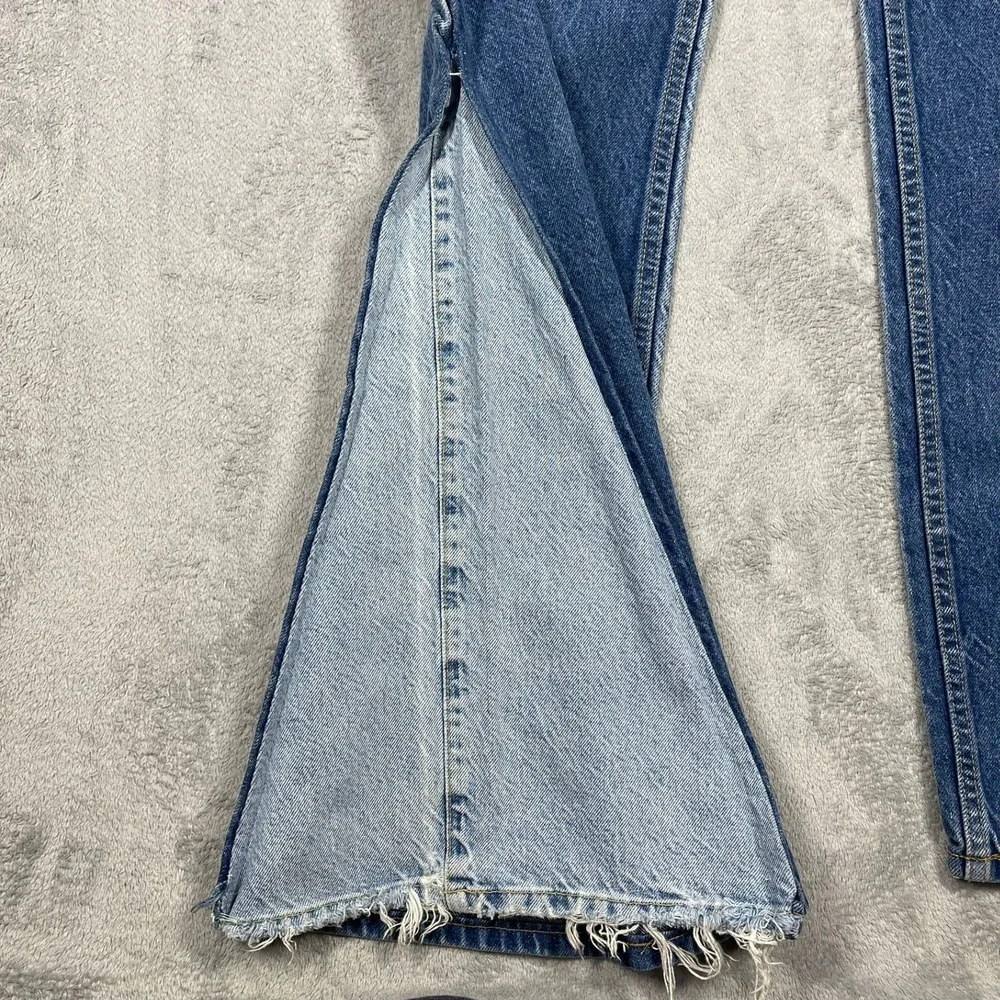 Vtg 90's Levis 517 Jeans 36x38(34x37) USA Orange Tab Bell Bottom Flare Upcycled